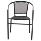 Preview: SESSEL OUTDOOR METALL & TEXTILENE IN SCHWARZ 55x58x72Hcm