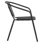 Preview: SESSEL OUTDOOR METALL & TEXTILENE IN SCHWARZ 55x58x72Hcm