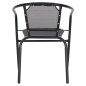 Preview: SESSEL OUTDOOR METALL & TEXTILENE IN SCHWARZ 55x58x72Hcm
