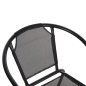 Preview: SESSEL OUTDOOR METALL & TEXTILENE IN SCHWARZ 55x58x72Hcm