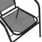 Preview: SESSEL OUTDOOR METALL & TEXTILENE IN SCHWARZ 55x58x72Hcm