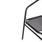 Preview: SESSEL OUTDOOR METALL & TEXTILENE IN SCHWARZ 55x58x72Hcm