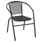 Preview: SESSEL OUTDOOR METALL & TEXTILENE IN SCHWARZ 55x58x72Hcm