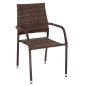 Preview: SESSEL OUTDOOR MORNER METALL - BRAUN GEFLOCHTEN 55x58x87H
