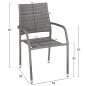 Preview: SESSEL OUTDOOR MORNER METALL-GRAU GEFLOCHTEN 55x58x87H