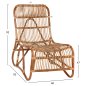 Preview: SESSEL BRONNY FÜR DEN AUSSENBEREICH RATTAN IN NATÜRLICH 60x82x92Hcm