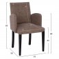 Preview: "LIZETTE" SESSEL AUS NUBUKSTOFF IM RAUCH TON 55x58x85 cm