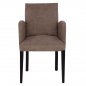Preview: "LIZETTE" SESSEL AUS NUBUKSTOFF IM RAUCH TON 55x58x85 cm
