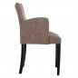Preview: "LIZETTE" SESSEL AUS NUBUKSTOFF IM RAUCH TON 55x58x85 cm