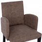 Preview: "LIZETTE" SESSEL AUS NUBUKSTOFF IM RAUCH TON 55x58x85 cm