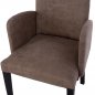 Preview: "LIZETTE" SESSEL AUS NUBUKSTOFF IM RAUCH TON 55x58x85 cm