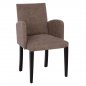 Preview: "LIZETTE" SESSEL AUS NUBUKSTOFF IM RAUCH TON 55x58x85 cm