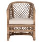 Preview: SESSEL RATTAN IN NATUR-KISSEN IN ECRU 64x68x87Hcm