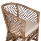 Preview: SESSEL RATTAN IN NATUR-KISSEN IN ECRU 64x68x87Hcm