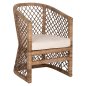 Preview: SESSEL RATTAN IN NATUR-KISSEN IN ECRU 64x68x87Hcm