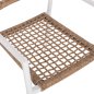 Preview: SESSEL ALUMINIUM AUS WEISSEM SYNTHETISCHEM RATTAN IN NATURAL 55,5x55x84Hcm