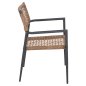 Preview: SESSEL TRILAN ALUMINIUM IN ANTHRAZIT-KUNSTRATTAN IN NATUR 57x59x85Hcm