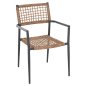 Preview: SESSEL TRILAN ALUMINIUM IN ANTHRAZIT-KUNSTRATTAN IN NATUR 57x59x85Hcm