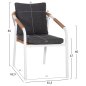Preview: Chair made of white aluminum, light brown perattan with cushions.