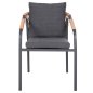 Preview: SESSEL AUS CARBON ALUMINIUM & KISSEN-BRAUN PERATTAN 57x61x75cm.