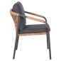 Preview: SESSEL AUS CARBON ALUMINIUM & KISSEN-BRAUN PERATTAN 57x61x75cm.