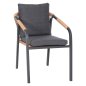 Preview: SESSEL AUS CARBON ALUMINIUM & KISSEN-BRAUN PERATTAN 57x61x75cm.