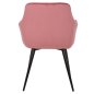 Preview: LATRELL SESSEL ROSE SAMT & SCHWARZE METALLBEINE 55x57x84cm