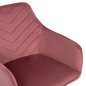 Preview: LATRELL SESSEL ROSE SAMT & SCHWARZE METALLBEINE 55x57x84cm