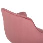 Preview: LATRELL SESSEL ROSE SAMT & SCHWARZE METALLBEINE 55x57x84cm