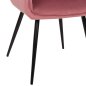 Preview: LATRELL SESSEL ROSE SAMT & SCHWARZE METALLBEINE 55x57x84cm