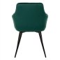Preview: LATRELL SESSEL AUS GRUENEM SAMT & SCHWARZEN METALLBEINEN 55x57x84cm