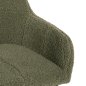 Preview: SHELLY SESSEL TEDDY STOFF IN PISTAZIEN GRÜN UND SCHWARZEN METALLBEINEN 57x55x87 cm