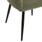 Preview: SHELLY SESSEL TEDDY STOFF IN PISTAZIEN GRÜN UND SCHWARZEN METALLBEINEN 57x55x87 cm