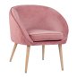 Preview: Luxus Cocktailsessel YAJANTI aus Samt in Farbe Rosé