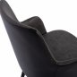 Preview: ELEANORA ARMCHAIR WITH GRAY NUBUK FABRIC WITH WOODEN LEGS 50x63x91 cm