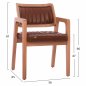 Preview: "LUCERO" SESSEL MIT KUNSTLEDER TAMPA & NATURHOLZGESTELL 56x65x81 cm