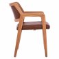 Preview: "LUCERO" SESSEL MIT KUNSTLEDER TAMPA & NATURHOLZGESTELL 56x65x81 cm
