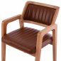 Preview: "LUCERO" SESSEL MIT KUNSTLEDER TAMPA & NATURHOLZGESTELL 56x65x81 cm