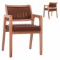Preview: "LUCERO" SESSEL MIT KUNSTLEDER TAMPA & NATURHOLZGESTELL 56x65x81 cm