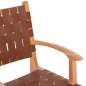 Preview: ARMCHAIR FELIPE TOON WOOD PU LEATHER BROWN 62x59x86 cm
