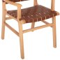 Preview: ARMCHAIR FELIPE TOON WOOD PU LEATHER BROWN 62x59x86 cm