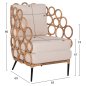 Preview: SESSEL RATTAN-METALL NATURFARBE