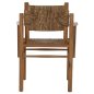 Preview: ARMCHAIR SOLID TEAK & RUSH-MATT- NATURAL 53X55X82