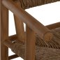Preview: ARMCHAIR SOLID TEAK & RUSH-MATT- NATURAL 53X55X82