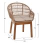Preview: SESSEL AMORA aus recyceltem Teakholz, Gestell aus Aluminium und Polyrattan, 64 x 60 x 87 cm