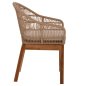 Preview: SESSEL AMORA aus recyceltem Teakholz, Gestell aus Aluminium und Polyrattan, 64 x 60 x 87 cm