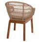 Preview: SESSEL AMORA aus recyceltem Teakholz, Gestell aus Aluminium und Polyrattan, 64 x 60 x 87 cm