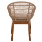 Preview: SESSEL AMORA aus recyceltem Teakholz, Gestell aus Aluminium und Polyrattan, 64 x 60 x 87 cm