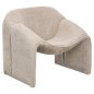 Preview: SESSEL MIT BEIGEM BUCLE-STOFF 81x64x74cm