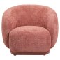 Preview: ARMCHAIR PINK BOUCLE FABRIC 93x87x78H cm